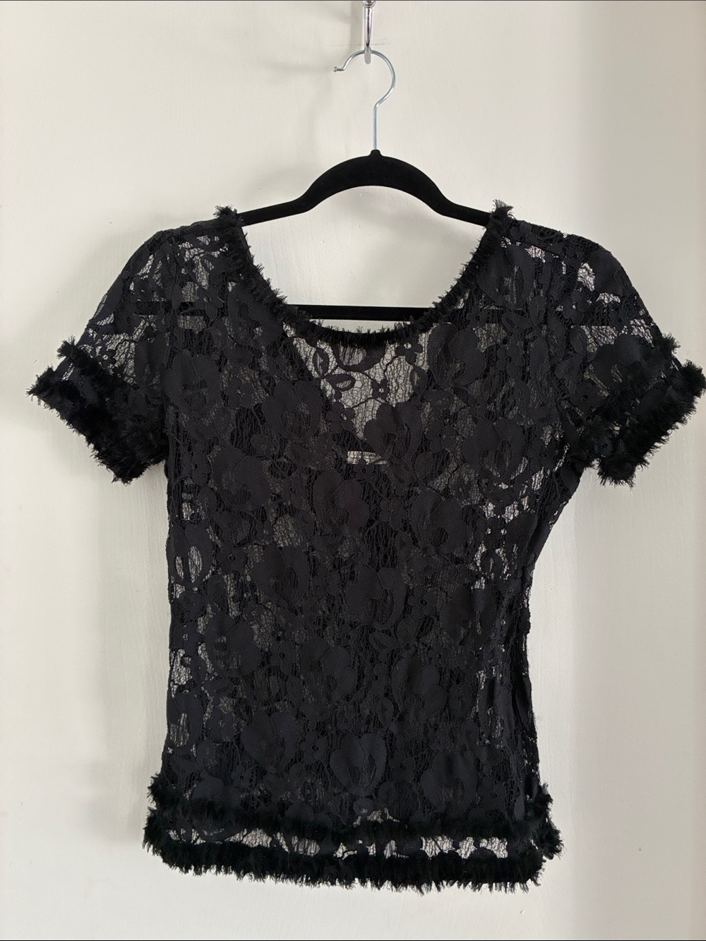 Leon Max Limited Edition Black Lace top size small